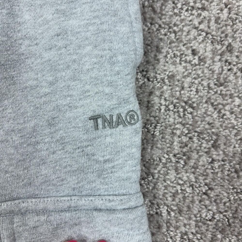 TNA Sweatfleece Sweatpants Womens Small Gray Cozy Fleece Mega Fit Cargo Wide Leg - Picture 3 of 8